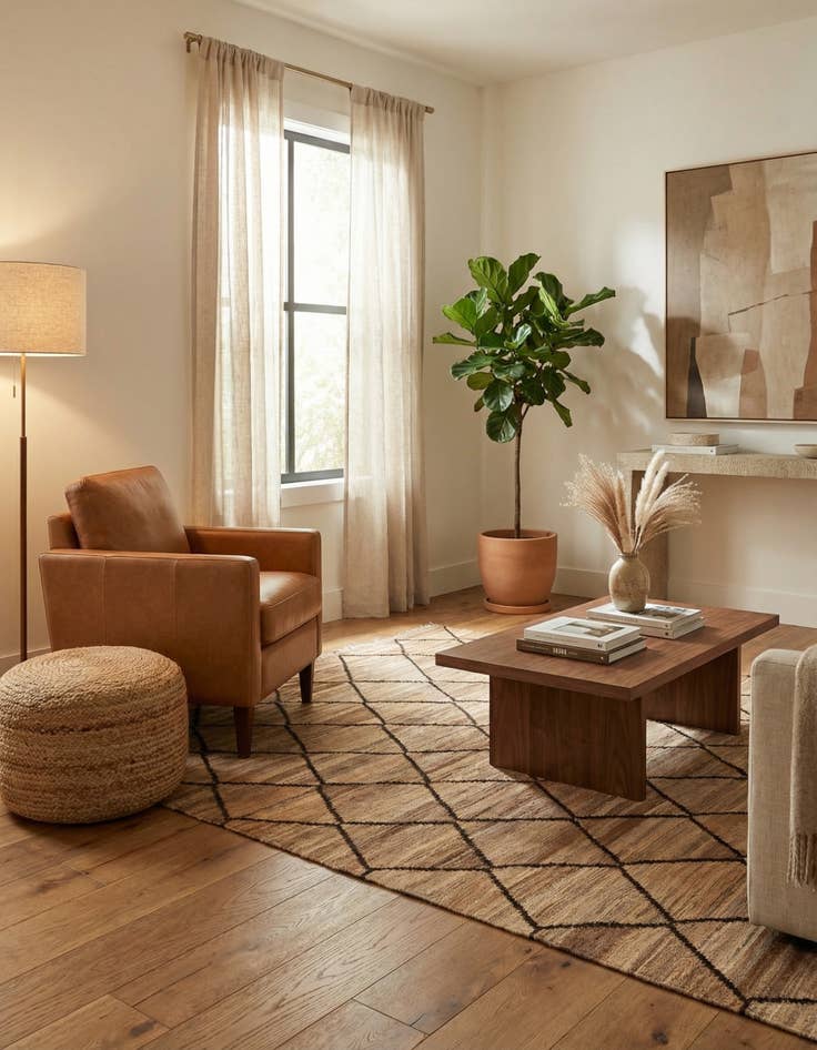 Detail image of 5' 2 x 7' 2  Hand Woven Kilim Modern Wool Rug