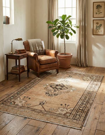 3' 2 x 4' 10 Hand Knotted Ultra Vintage Persian Wool Rug