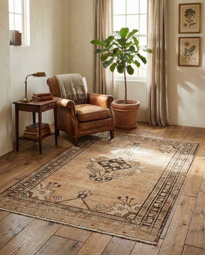 3' 2 x 4' 10 Hand Knotted Ultra Vintage Persian Wool Rug