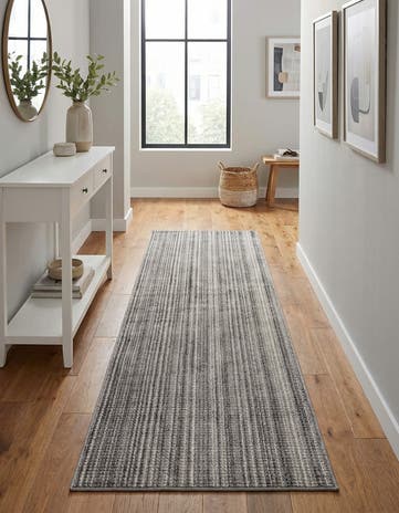 Gray Gemstone Runner Rug