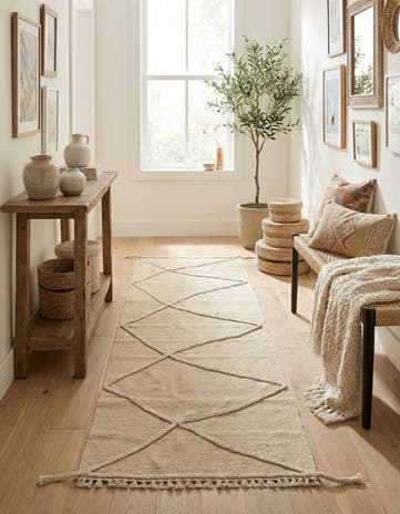 2' 5 x 8' 2 Hand Knotted Moroccan Wool Runner Rug