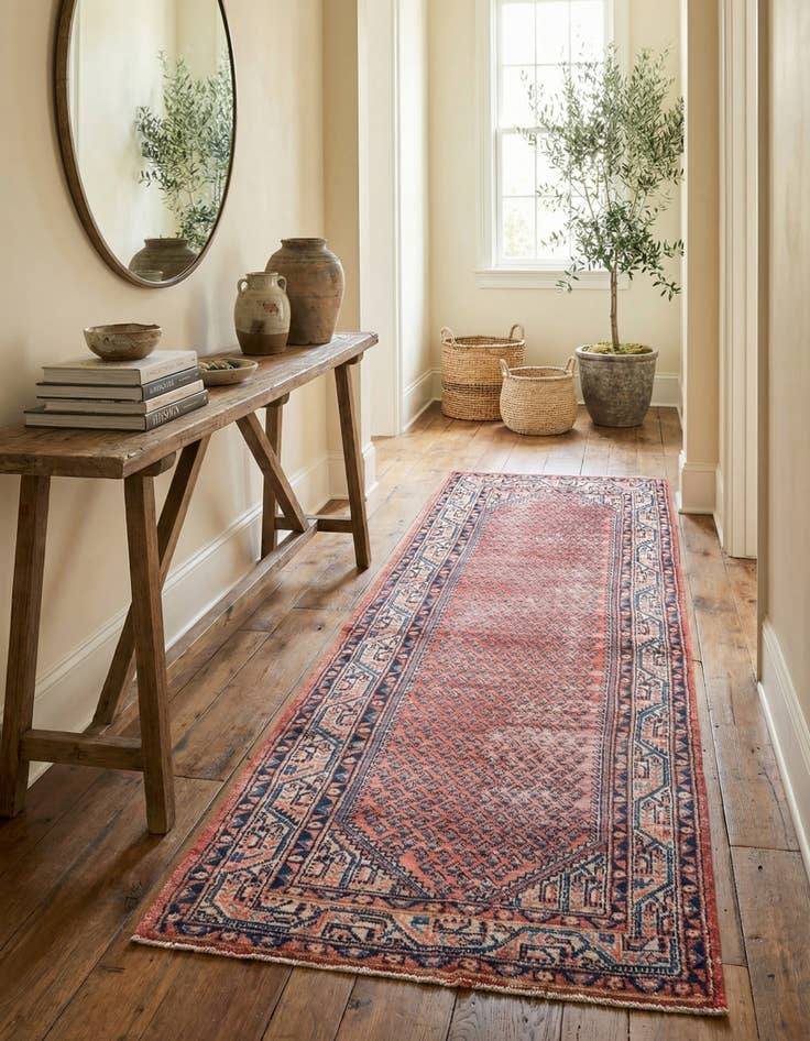 Detail image of 3' 7 x 10' 5  Hand Knotted Ultra Vintage Persian Wool Runner Rug