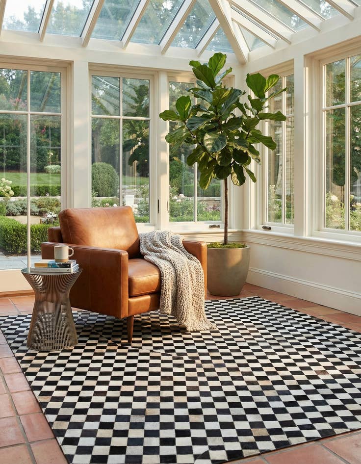 Detail image of 8' x 9' 11 Cowhide - Patchwork Rug