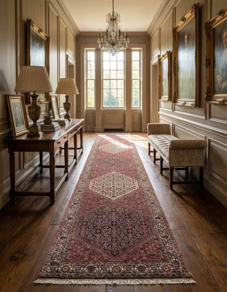 Detail image of 2' 6 x 13' 2 Bidjar Wool Runner Rug