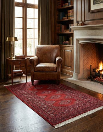 2' 9 x 5' 4 Hand Knotted Bokhara Oriental Wool Rug