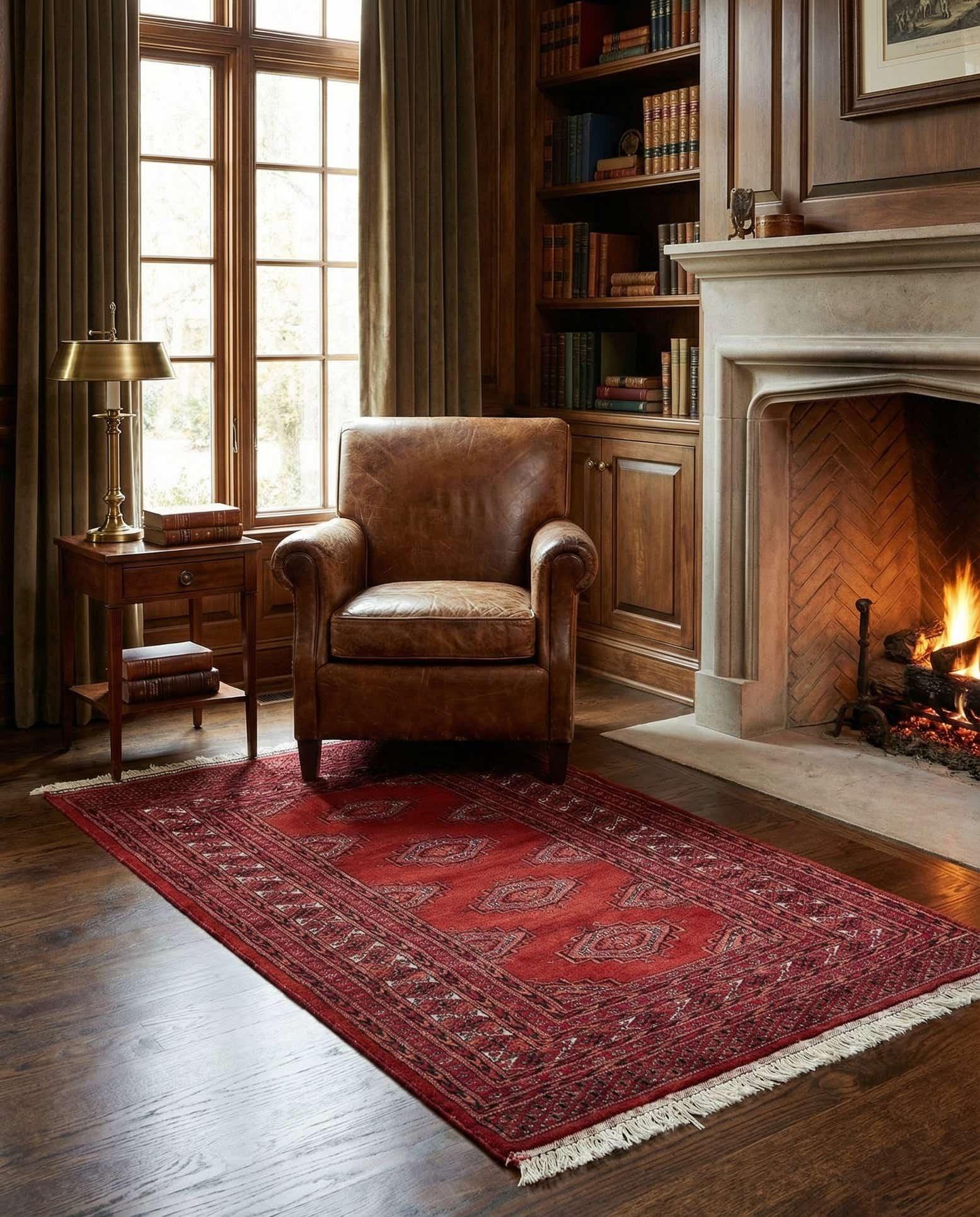 2' 9 x 5' 4 Hand Knotted Bokhara Oriental Wool Rug