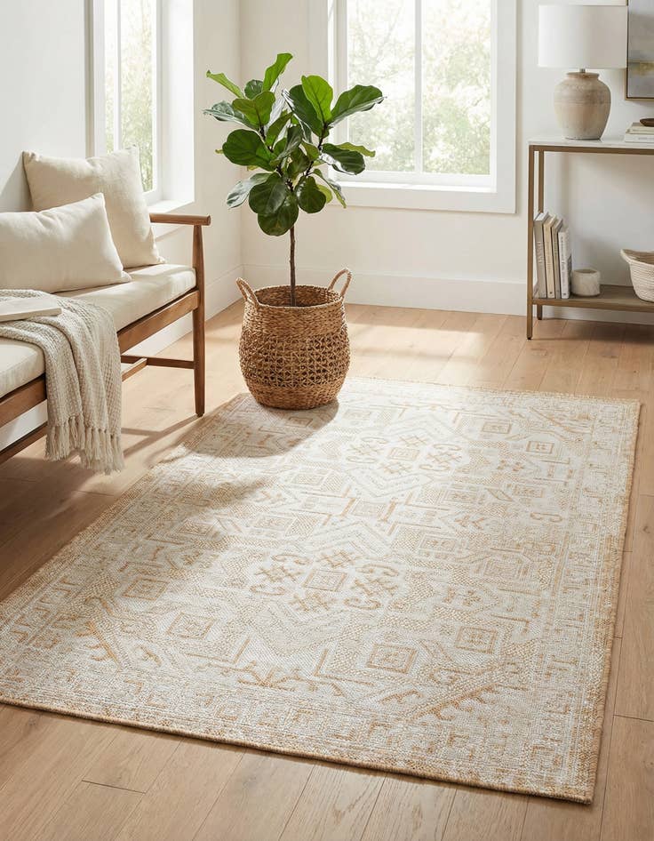 Detail image of 3' x 5' 3 Easy-Clean Aztec Indoor / Outdoor Rug