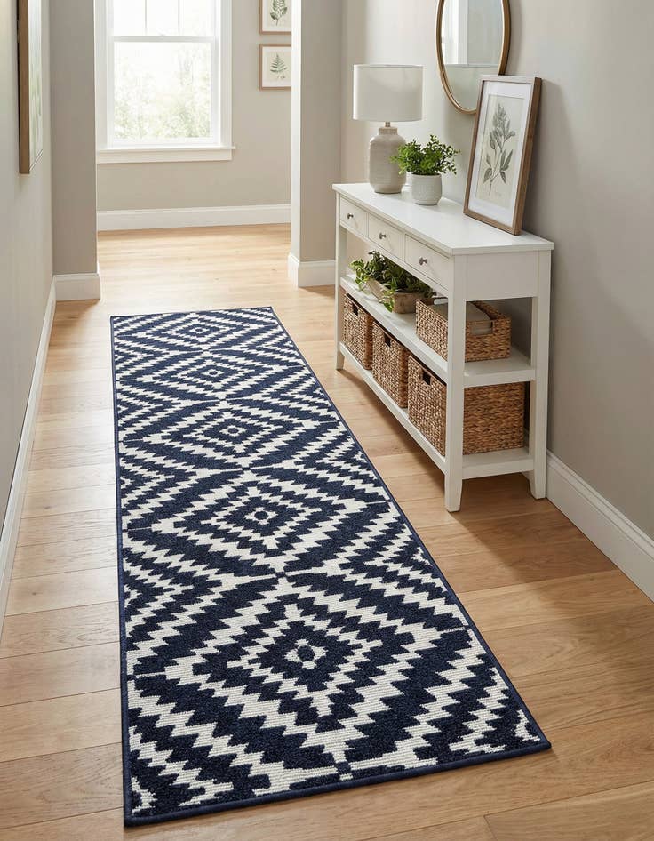 Detail image of 2' x 8'  Washable Sabrina Soto Indoor / Outdoor Runner Rug