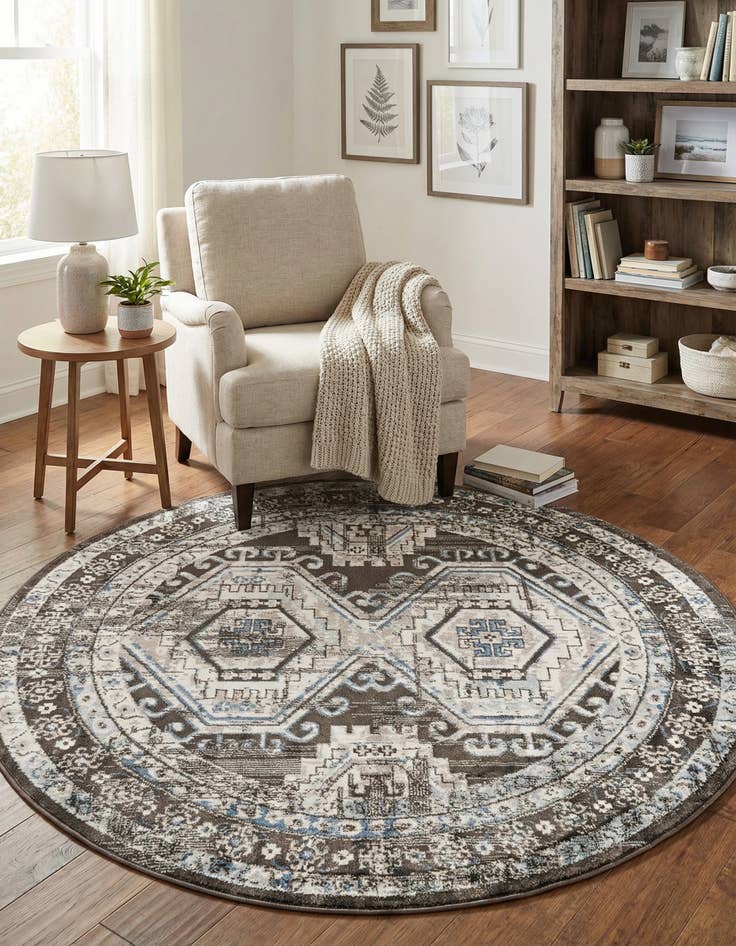 Detail image of 5' 3 x 5' 3 Charlotte Round Rug