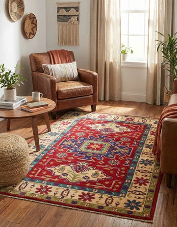 3' 10 x 5' 10 Hand Knotted Kazak Rug