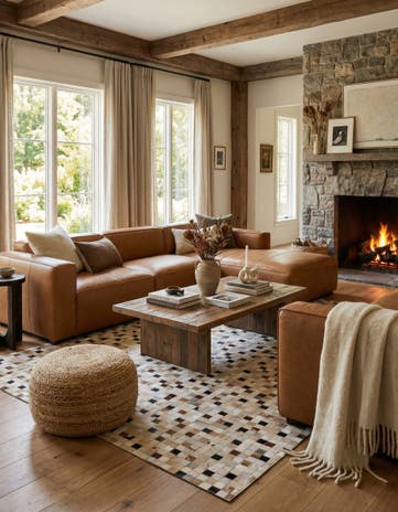 5' 2 x 7' 11 Cowhide Stocks Rug