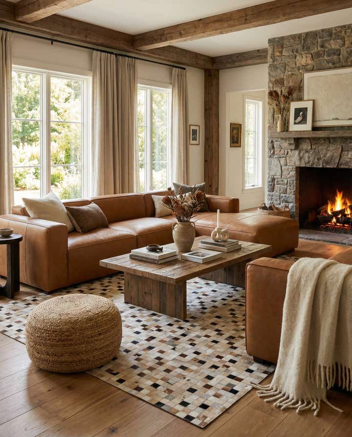 5' 2 x 7' 11 Cowhide Stocks Rug