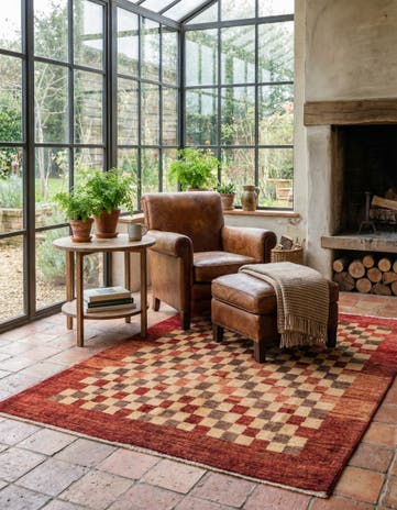 4' 1 x 6' Hand Knotted Modern Ziegler Rug