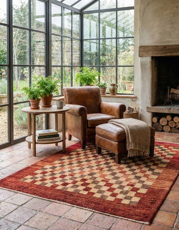 4' 1 x 6' Hand Knotted Modern Ziegler Rug
