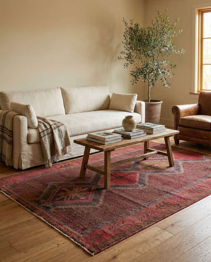 5' 1 x 7' 7 Hand Knotted Ultra Vintage Persian Wool Rug