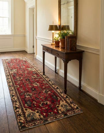 4' 8 x 9' 6 Hand Knotted Bakhtiar Persian Wool Runner Rug
