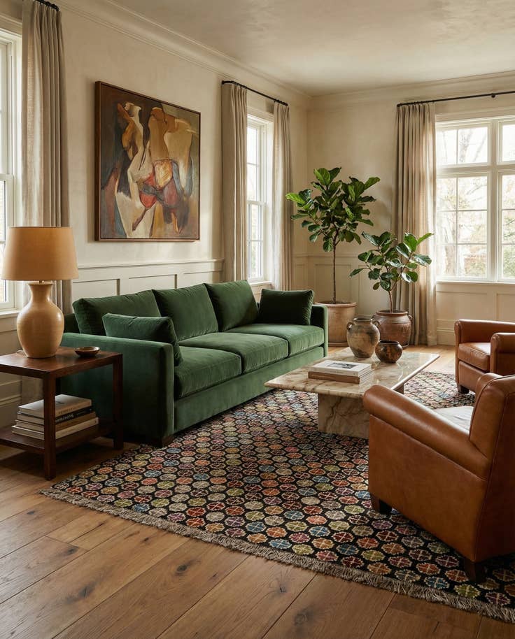 Detail image of 6' 2 x 9' Hand Knotted Darya Wool Rug