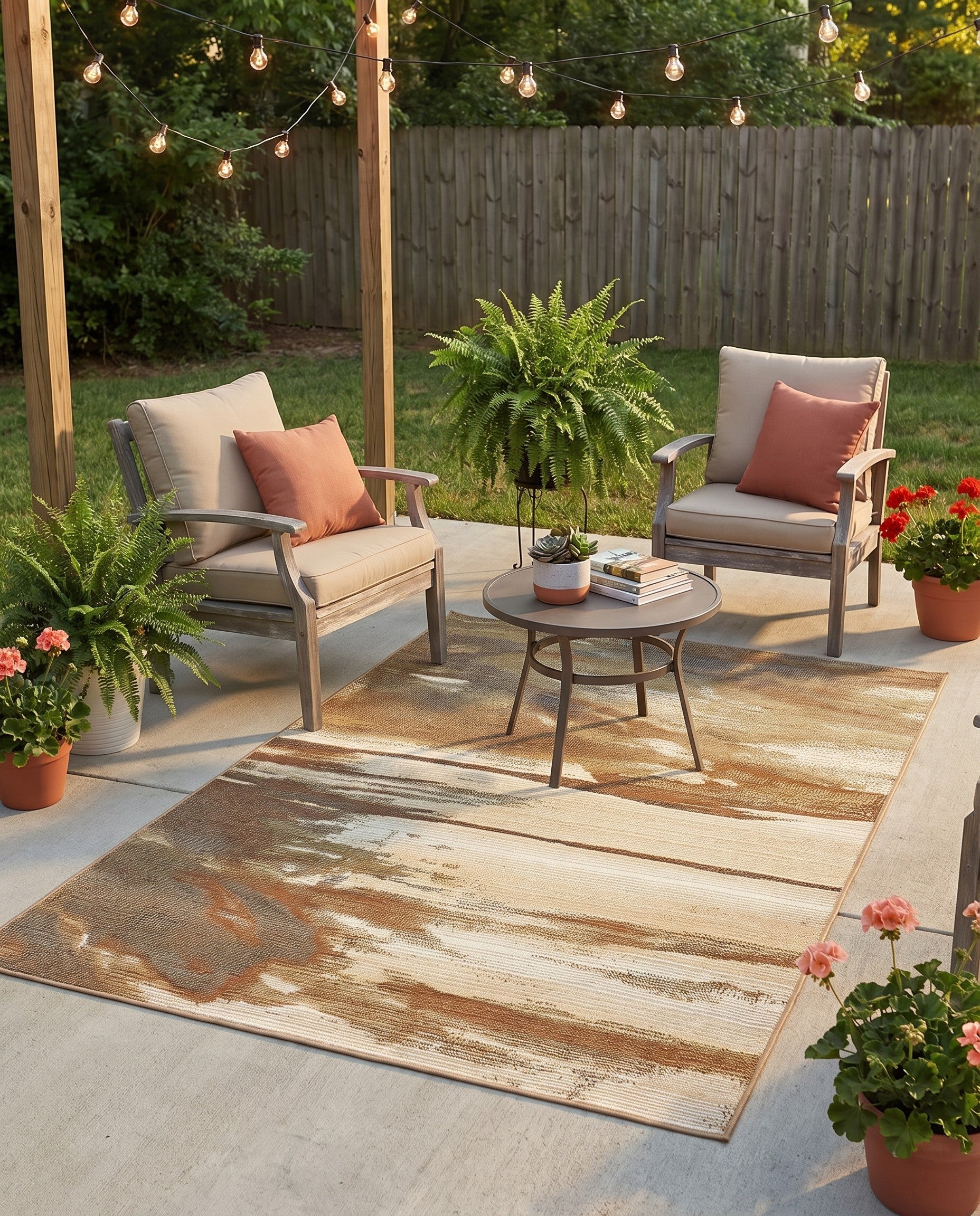 4' x 6' Easy-Clean Modern Indoor / Outdoor Rug
