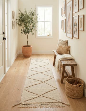 2' 3 x 10' 2 Hand Knotted Moroccan Wool Runner Rug
