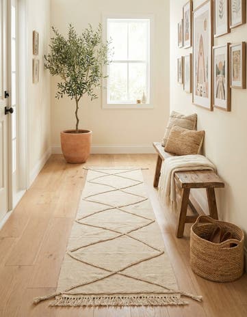 2' 3 x 10' 2 Hand Knotted Moroccan Wool Runner Rug
