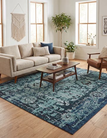 8' x 8' Washable Fleur Square Rug