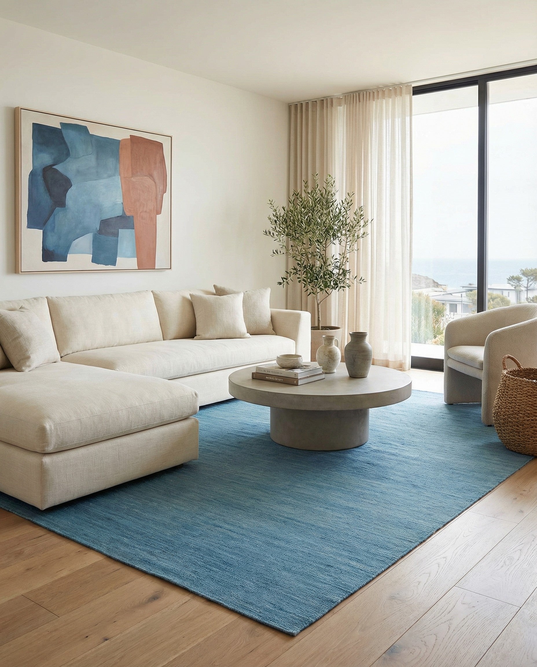  7' 7 x 9' 7  Hand Woven Kilim Modern Wool Rug