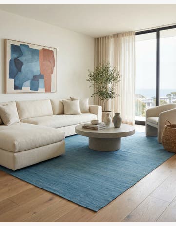 7' 7 x 9' 7 Hand Woven Kilim Modern Wool Rug