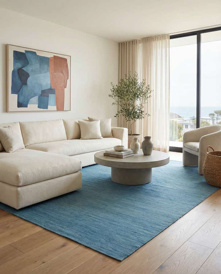 7' 7 x 9' 7 Hand Woven Kilim Modern Wool Rug