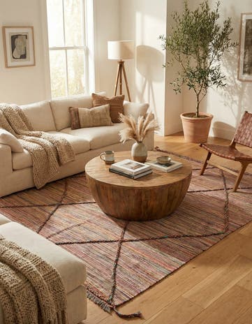5' 7 x 7' 8 Hand Woven Kilim Modern Wool Rug