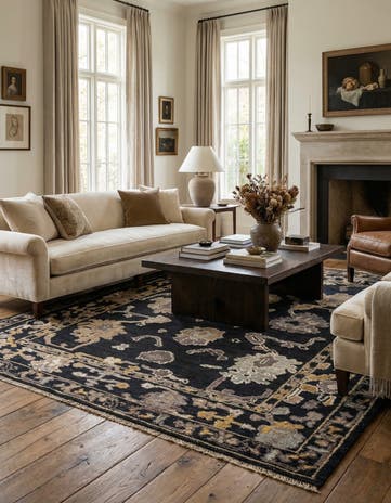 8' 1 x 10' 1 Hand Knotted Oushak Wool Rug