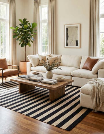 6' 9 x 9' 3 Hand Woven Kilim Modern Wool Rug