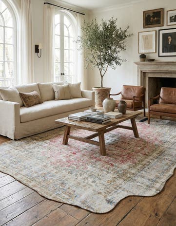 8' 7 x 11' 11 Hand Knotted Ultra Vintage Persian Wool Rug