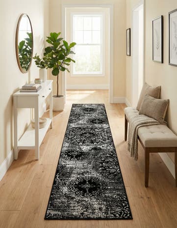 Black Monte Carlo Runner Rug