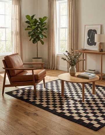 4' 2 x 5' 9 Hand Woven Kilim Modern Wool Rug