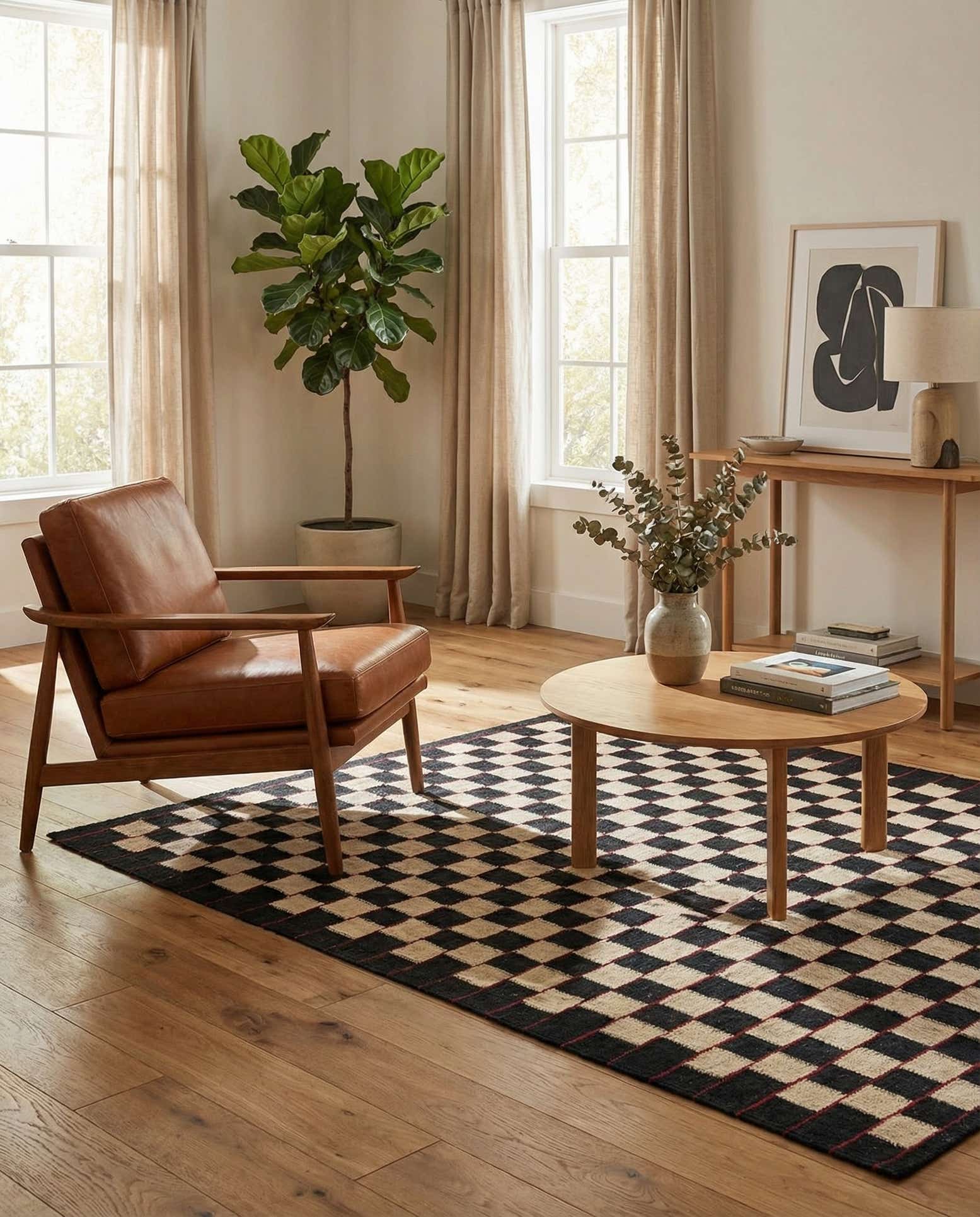 4' 2 x 5' 9 Hand Woven Kilim Modern Wool Rug