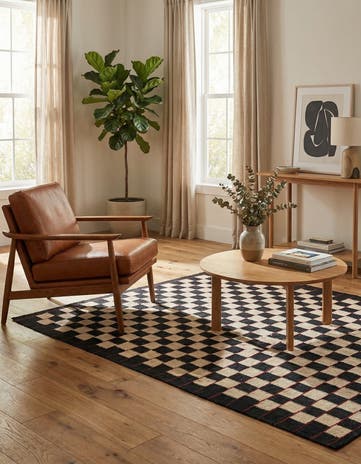 4' 2 x 5' 9 Hand Woven Kilim Modern Wool Rug
