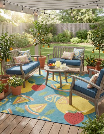 7' 10 x 10' Easy-Clean Baja Indoor / Outdoor Rug
