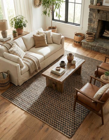 10' x 14' 1 Hand Woven Chindi Jute Rug