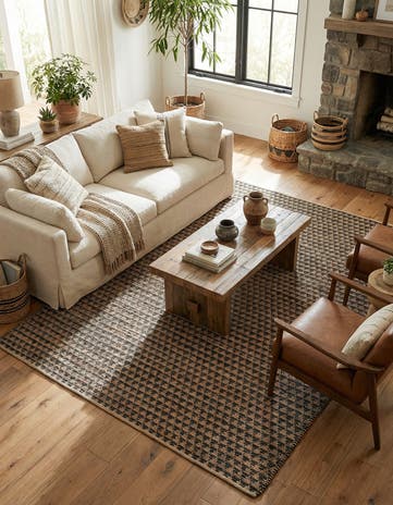 10' x 14' 1 Hand Woven Chindi Jute Rug
