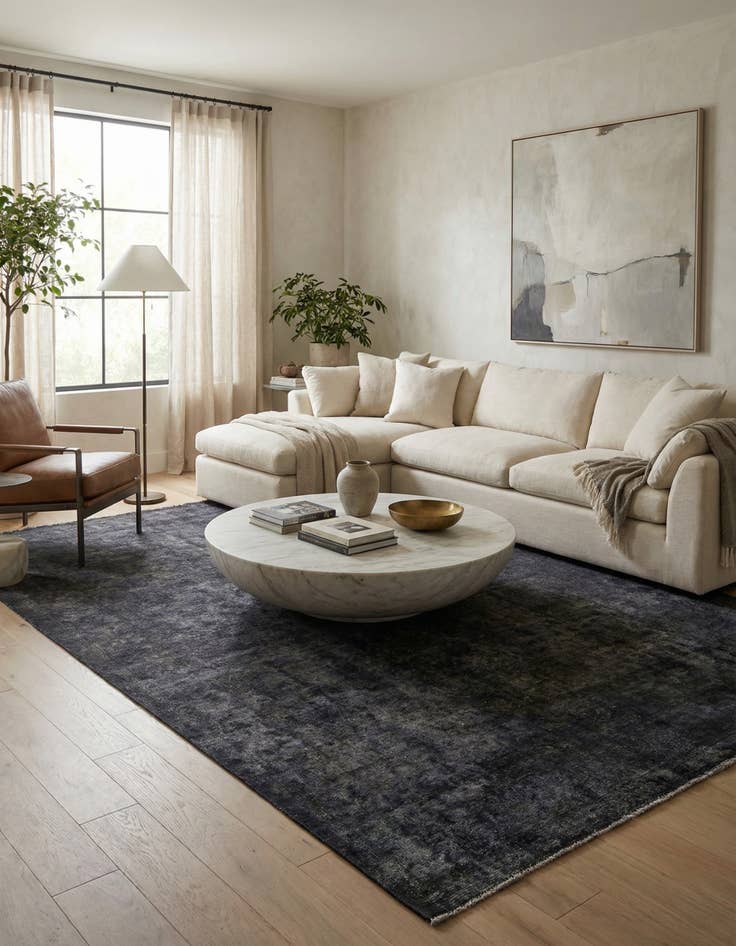 Detail image of 9' 6 x 12' 3  Hand Knotted Ultra Vintage Persian Wool Rug