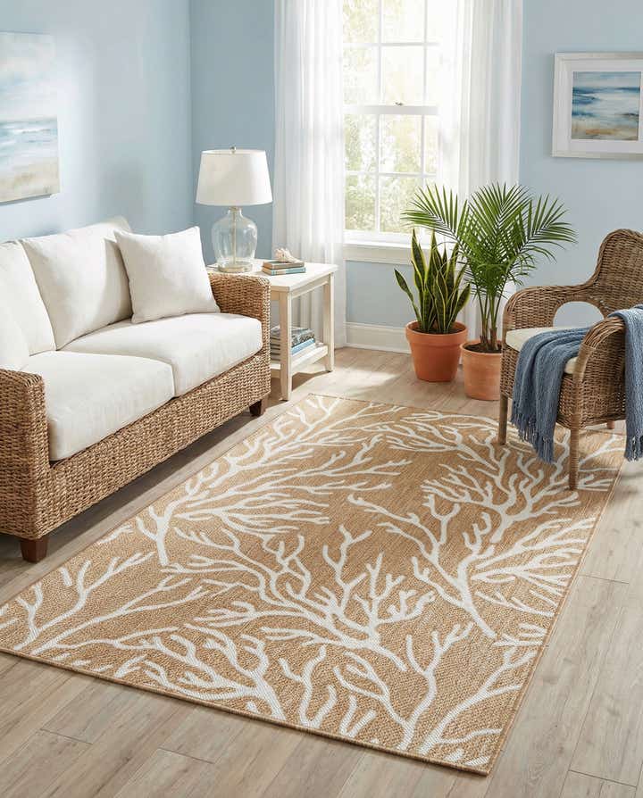4' x 6' Easy-Clean Coastal Indoor / Outdoor Rug