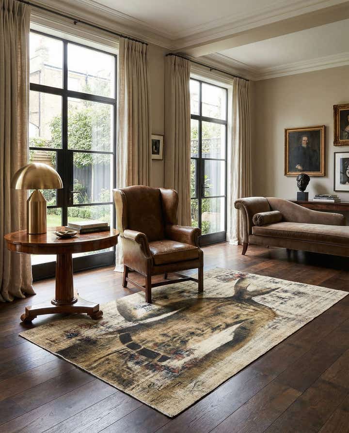 3' 5 x 4' 8 Hand Knotted Ultra Vintage Persian Wool Rug