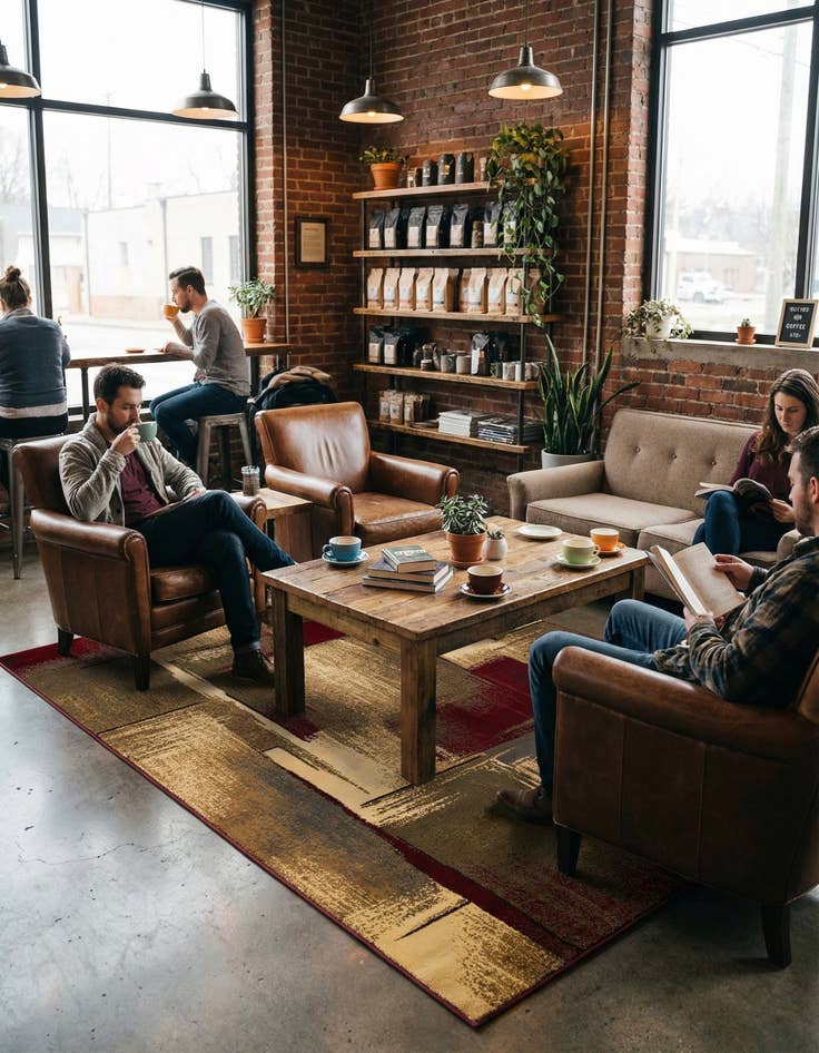 Detail image of 6' x 9' Coffee Shop Rug