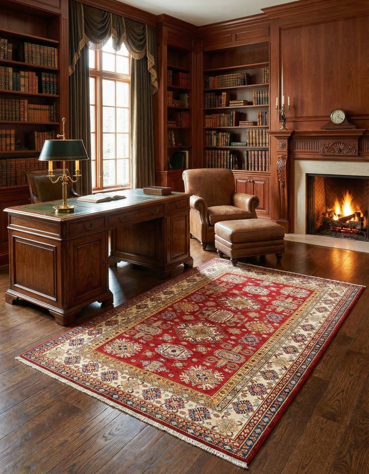 Detail image of 5' 7 x 7' 10 Kazak Wool Rug