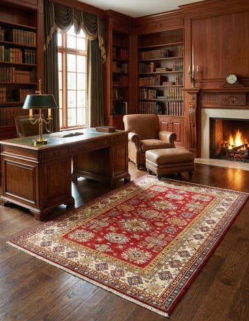 5' 7 x 7' 10 Kazak Wool Rug