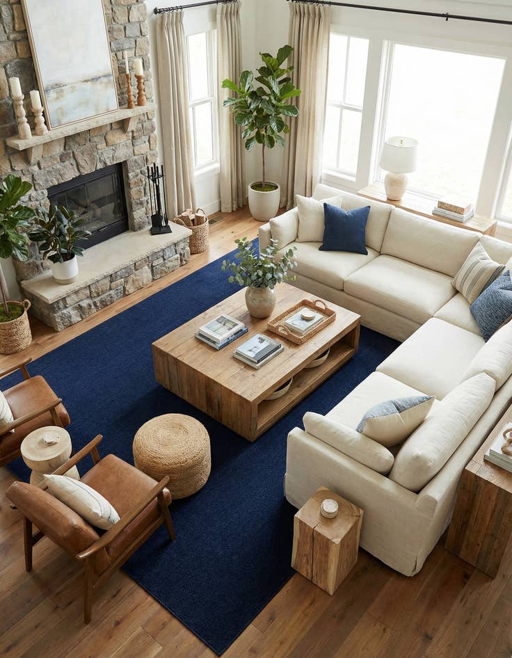 Detail image of  10' x 14' 1  Washable Solid Indoor / Outdoor Rug