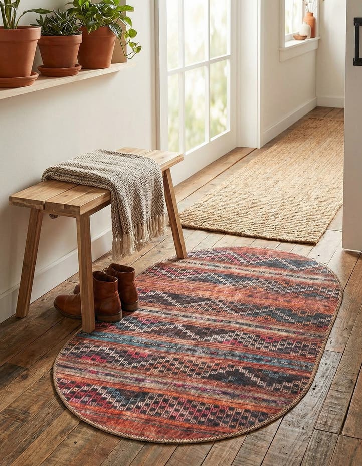 2' x 3' Washable Timeless Oval Rug