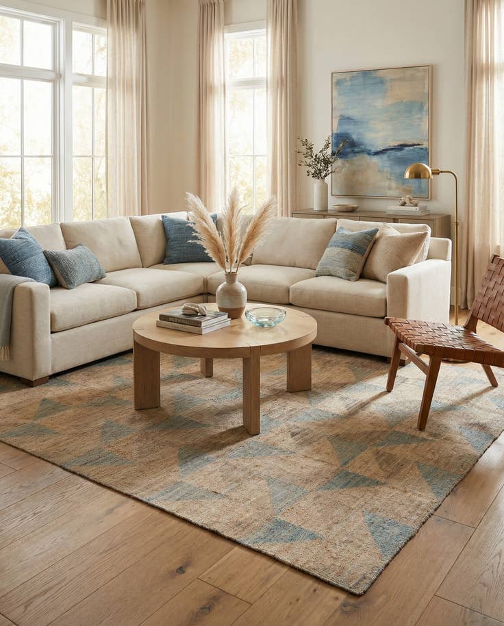 Detail image of 7' 9 x 9' 10 Hand Knotted Darya Wool Rug