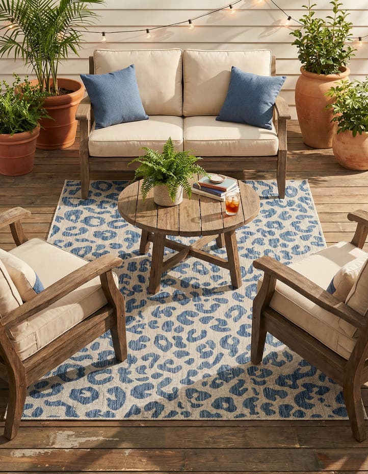 5' 3 x 7' Easy-Clean Safari Indoor / Outdoor...
