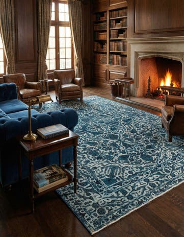 6' 5 x 9' 8 Vintage Royal Wool Rug